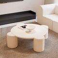 Bonee Round Coffee Table, White