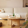 Penny Rattan Coffee Table, Wood