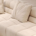 Fanny Large White Three Seater Corner Sofa
