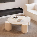 Bonee Round Coffee Table, White