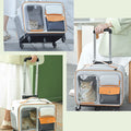 Babur Rolling Suitcase Cat Carrier with Wheels