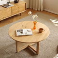 Penny Rattan Coffee Table, Wood