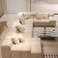Fanny Large White Three Seater Corner Sofa