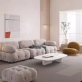 Pacha Accent Lounge Chair With Armrest, White Boucle