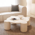 Bonee Round Coffee Table, White