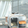 Babur Rolling Suitcase Cat Carrier with Wheels
