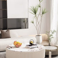 Freya Round Nesting Coffee Table, Sintered Stone