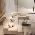 Fanny Large White Three Seater Corner Sofa