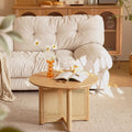 Penny Rattan Coffee Table, Wood