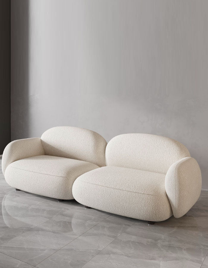 Lison Two Seater Sofa, Boucle