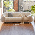 Anouk White Two Seater Sofa, Boucle