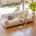 Anouk White Two Seater Sofa, Boucle