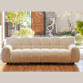 Anouk White Two Seater Sofa, Boucle