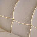 Anouk White Two Seater Sofa, Boucle