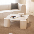 Bonee Round Coffee Table, White