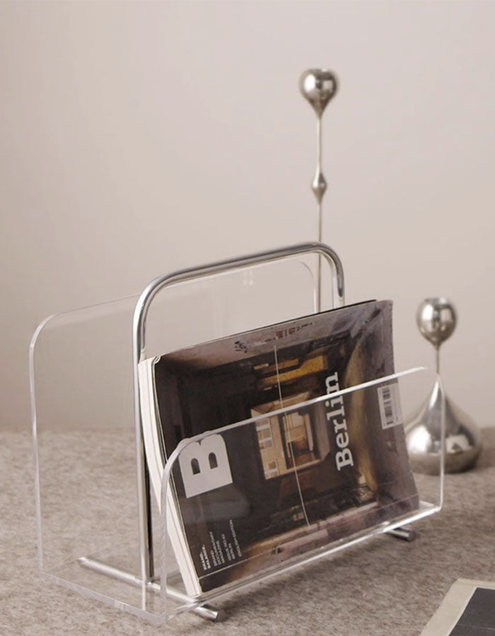 Acrylic Magazine Rack, Book Holder, Tray