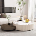 Freya Round Nesting Coffee Table, Sintered Stone