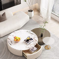 Freya Round Nesting Coffee Table, Sintered Stone