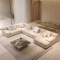Fanny Large White Three Seater Corner Sofa