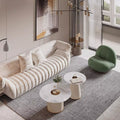 Pacha Accent Lounge Chair With Armrest, White Boucle