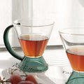 Limoges: A Set Of Glass Teapot Set And Two Glasses