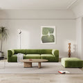 Jesse Three Seater Corner Sofa, Green Velvet