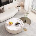 Freya Round Nesting Coffee Table, Sintered Stone