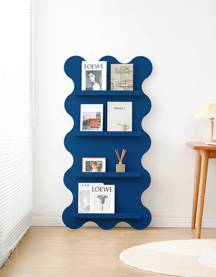 Camille Wave Bookshelf, Display Rack