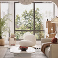 Pacha Accent Lounge Chair, White Boucle