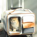 Babur Rolling Suitcase Cat Carrier with Wheels