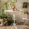 Ariadne Outdoor Garden Dining Table Table and Dining Chair Set, Iron