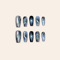 Platinum Gleam Press On Nails