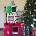 Christmas Cat Tree 133cm with Plush Rooms, Multi-Levels