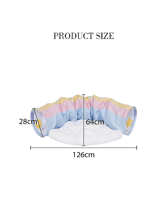 Oscar Cat Toys Cat Tunnel With Car Bed, Foldable Tunnel