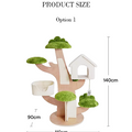 Sophie Cat House, Cat Tree with Padded Plush Perch