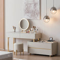 Elara Corner Dressing Table With LED Mirror