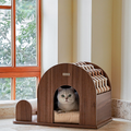 Gizmo Cardboard Cat House with Scratcher