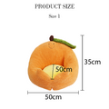 Milo Soft Round Dog Cat Bed, Orange