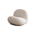 Pacha Accent Lounge Chair With Armrest, White Boucle