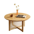 Penny Rattan Coffee Table, Wood