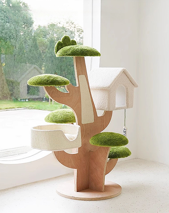 Sophie Cat House, Cat Tree with Padded Plush Perch