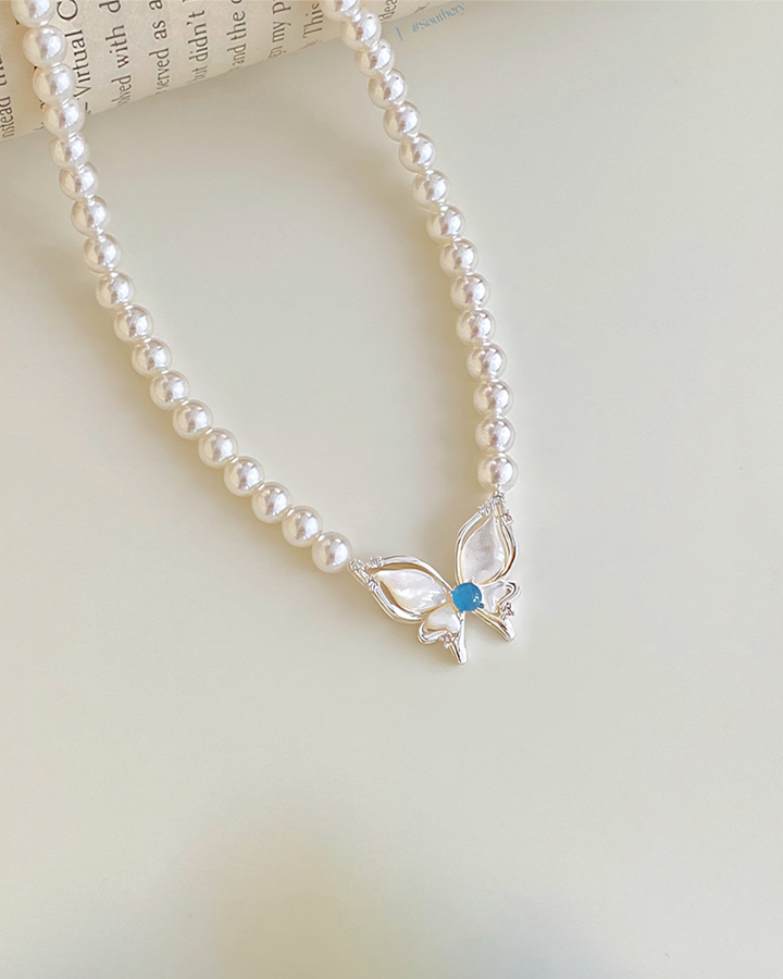 Butterfly Pearl Necklaces