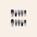 Frosted Silver Press On Nails
