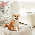Seal Cat Dog Bed, White