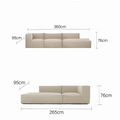 Tyler Two Seater Sofa, Three Seater Sofa, Linen