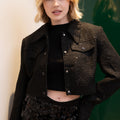 Sliver Sequin-embellished Y2K Mini Skirt