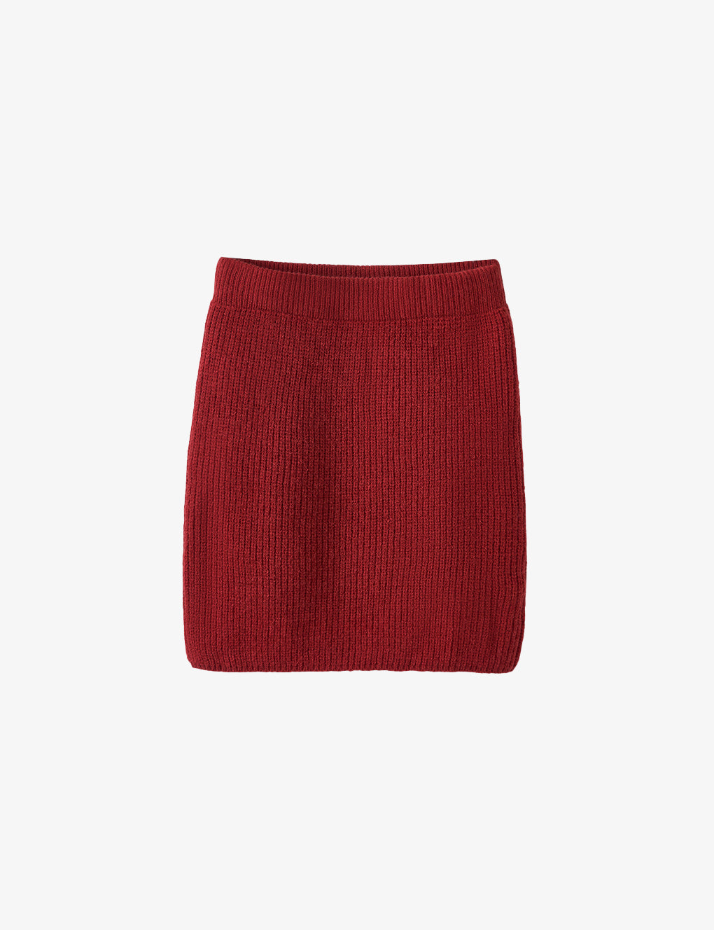 Ribbed High-waist Knitted Mini Skirt