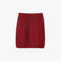 Ribbed High-waist Knitted Mini Skirt