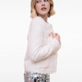 Botton-embellished Braided-trim Tweed Jacket