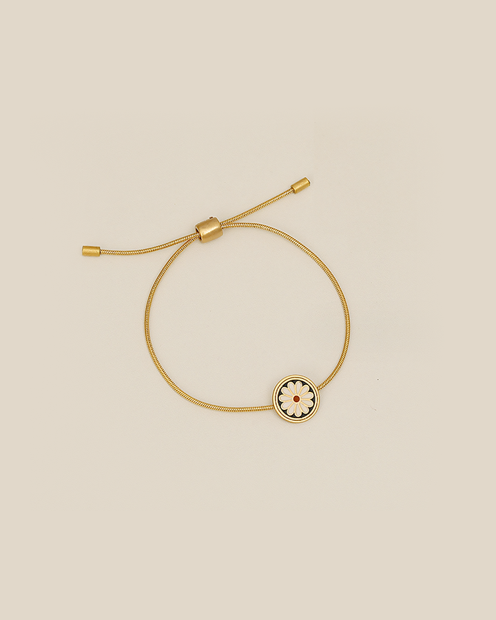 Enamel Daisy Bracelet